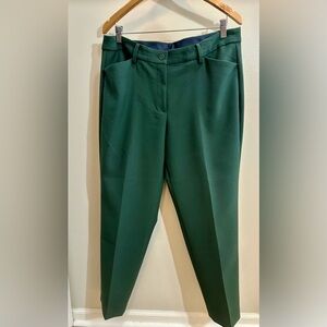 Talbots Dark Green Hampshire Ankle Curvy Dress Pants Size 12